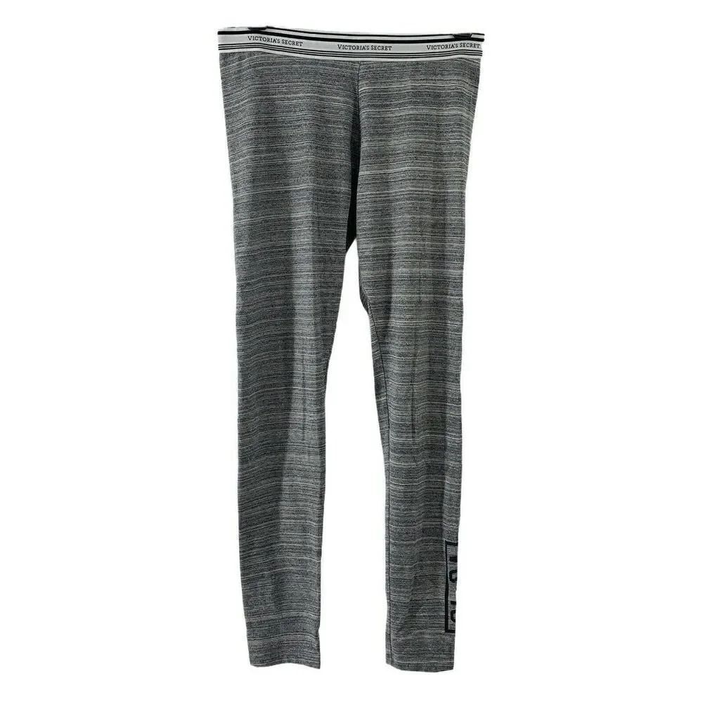Victorias Secret Gray Leggings Logo Waist Medium